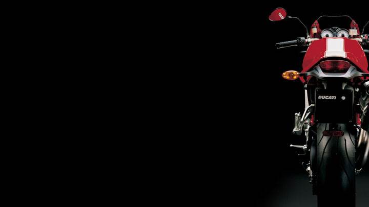 Back Pose of Ducati Monster S4Rs 08 And Black Background